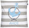 SCHIETWETTER Accessoire Kissenbezug AHOI 50x50cm, Kissenhülle, Zierkissen, Dekokissen, gestreift, Anker, maritim Stein OS
