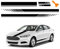 5 Stück Auto Aufkleber,1 Stück Motorhauben Aufkleber+2 Stück Auto Aufkleber Seite+2 Stück Spiegel Aufkleber,Wasserfeste Stylische Aufkleber Auto Tuning für Auto LKW SUV (Schwarz)