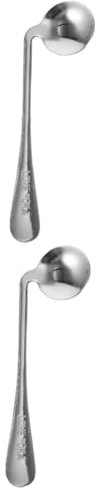 Healeved 2stücke Teiliges Edelstahl Senioren Gebogener Löffel Für Selbstständiges Essen Ergonomisches Besteck Für Patienten Mit Eingeschränkter Handmotorik Linkshänder Geeignet