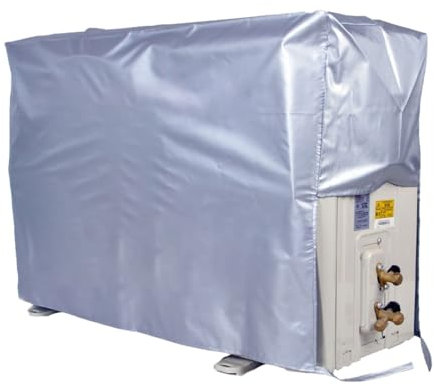 Housse de climatisation d'extérieur universelle pour climatisation, Housse de climatiseur, Housse de climatiseur extérieur, protection extérieure, Double Tissu et Protection UV, Gris, 96 x 38 x 70 cm