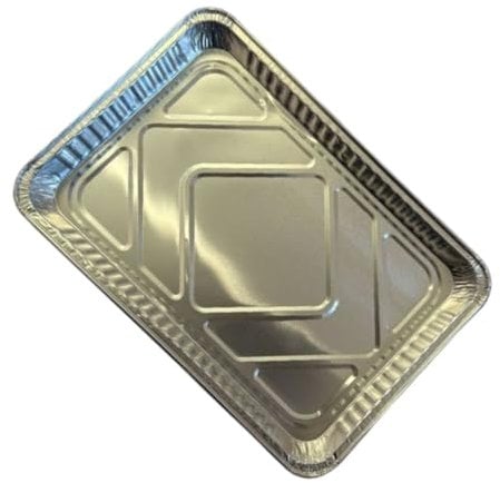 G4GADGET 5 Pack Aluminium Foil Trays (32x22x3 cm) - Durable Tin Foil Containers for Baking, Roasting, BBQ, and Freezing