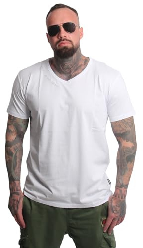 Yakuza Herren Bare Regular Basic V-Neck T-Shirt