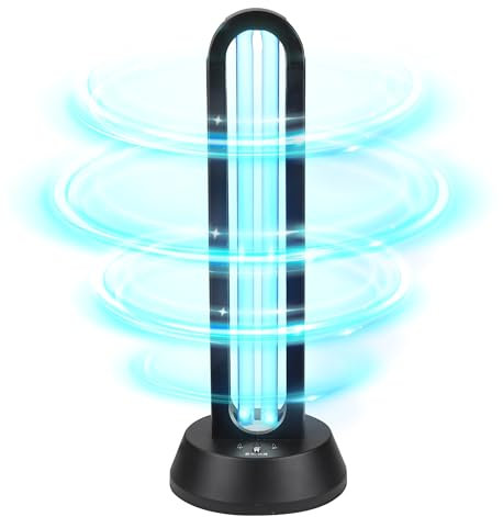 ZKX 38W UVC Keimtötende Lampe Fernbedienung Timer Tischlampe uv lampe Desinfektion Sterilisator AntiRate 99% Töten Entferner Schimmel Staub Milben Keime