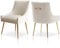 SEYNAR Modern Dining Chairs, Velvet Upholstered Dining Room Chairs with Gold Legs,Tufted Accent Chair Set of 2 for Reception Room Living Room Study Room
