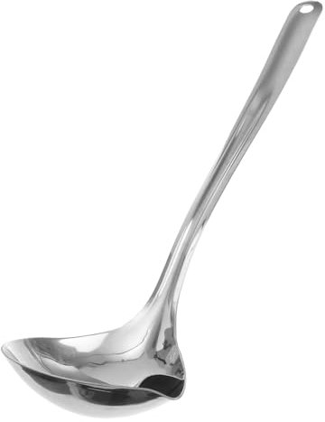 SMASOLO Stainless Steel Cooking Spoon Oil Strainer Ladle Soup Spoon Long Handle Oil Filter