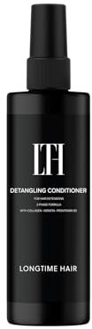 LONGTIME HAIR® Detangling Conditioner 200 ml [2-Phasen Formel & Hitzeschutz, Leave-in] | Glanz, Pflege & Schutz in einem Spray | Sprühconditioner für normales bis trockenes Haar