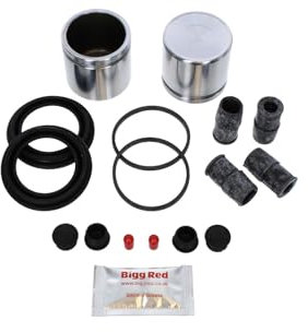 Bigg Red - Front L & R Brake Caliper Rebuild Repair Kit + Pistons - Compatible with Saab 9-3 1998–2002