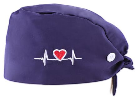 Berretto Donna Chirurgico Cappello Uomo Cotone Chirurgico, Cuffietta Infermiera Donna Uomo Regolabile Con Bottone, Cuffie Cotone Donna Sanitarie Per Sala Operatoria, Dentisti, Veterinari, Studi Medici