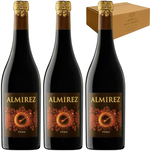 Vino Tinto - Teso La Monja – Almirez Crianza 2022 DO Toro | Tinta de Toro | Crianza 14 meses en barrica | 75 cl | España | 14,5 % vol. - Pack3 Botellas 75cl