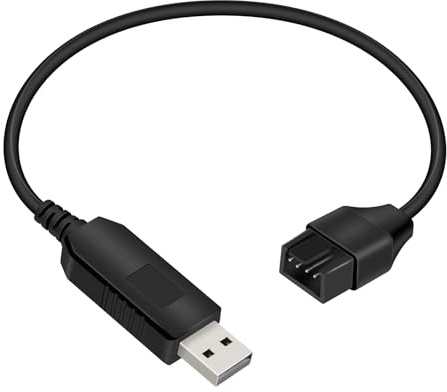 GELRHONR 12V Step-Up USB to Fan Adapter, USB to 3Pin/4Pin Full Speed PC Fan Power Adapter Cable (1FT/30cm)