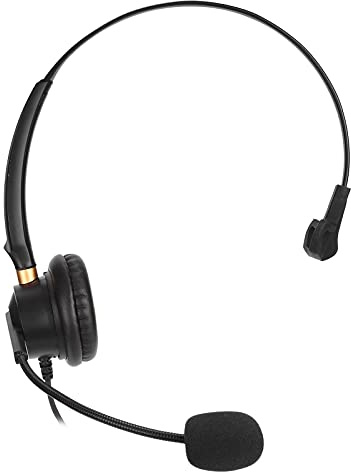 TIKATARER Cuffia Telefonica H600 2.5, Cuffia da Ufficio Monoauricolare, con Microfono con Cancellazione del Rumore con Jack da 2,5 Mm, Ideale per Telefono Fisso e Telefono DECT Cordless