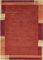 -LUXOR- living Teppich Wolle Manali, Nepalteppich, Kurzflor, handgeknüpft, Bordüre Wollteppich, für Schlafzimmer und Wohnzimmer, 70 x 140 cm Rot