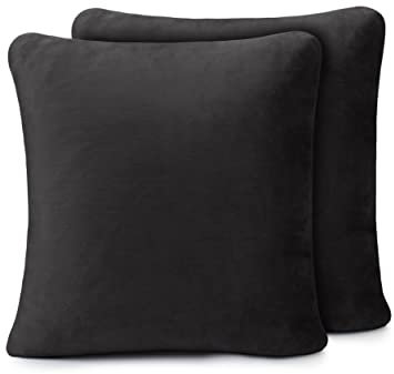Amago - Kissenbezug 2er Set, Cashmere-Feeling, 50 x 50 cm - Schwarz