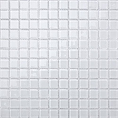 1m² Superwhite Glass Mosaic Tile Sheets Bathroom Bath Splashbacks Borders Feature (MT0079)