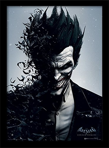 Batman Arkham Origins Druck Joker, 30 X 40 cm, gerahmt