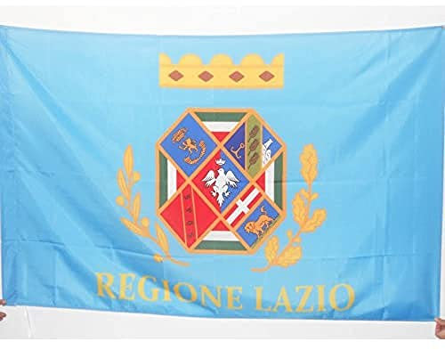 AZ FLAG Bandiera Lazio 90x60cm - Bandiera LAZIALE - REGIONE Italia 60 x 90 cm Foro per Asta