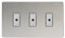 Varilight JDCE103S Dimmer Switch Polished Chrome 3 Gang
