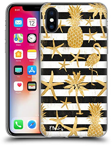 Head Case Designs Licenciado Oficialmente Paul Brent Costa de Oro Costero Carcasa de Gel de Silicona Compatible con Apple iPhone X/iPhone XS