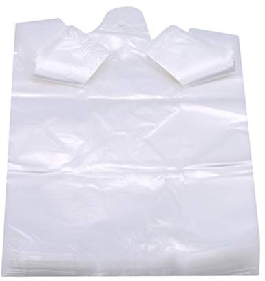 Flybloom 100 Sachets en Plastique Transparents De Supermarché De Sac À Provisions De Sacs avec L'Emballage Alimentaire De Poignée, 20 * 30