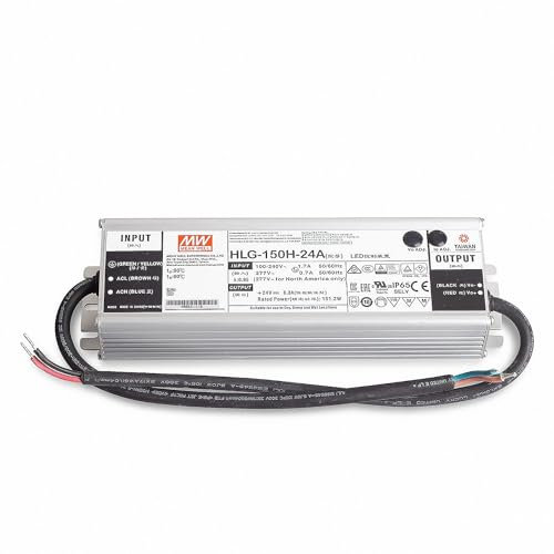 HLG-150H-24A LED Netzteil Trafo Mean Well HLG-150H-24A SNT 24V/DC/0-6,3A/ 150W IP65 LED Transformator für LED Beleuchtung