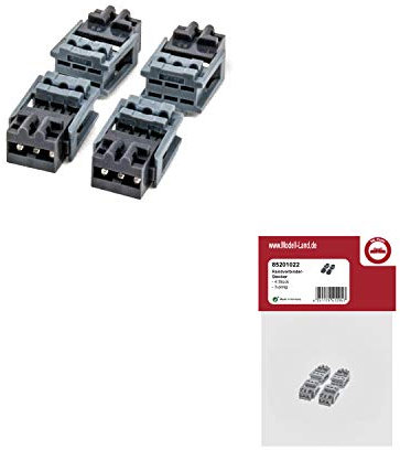 ML-Train Randverbinder-Stecker 3-polig 4 Stück - Verbindung für Kabel und Decoder - Gartenbahn Spur G Zubehör