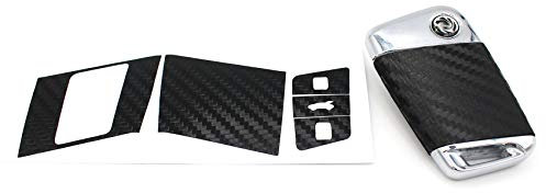 CYK www. CoverYourKey .de Schlüssel Folie K143 für 3 Tasten Auto Folien Cover Etui Schutzhülle Schlüsselhülle Aufkleber (Carbon Schwarz)