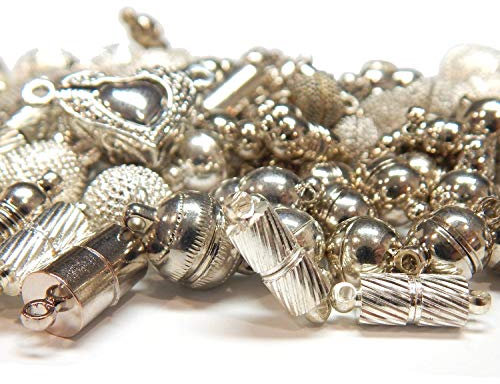 10Stk Magnetverschlüsse Mischung Set, 10 Verschiedene Modelle, Kettenverschluss, Verschlüsse Verbinder, Schmuckverschluss, Magnet Verschluss für Schmuck Zubehör Kette Armband DIY