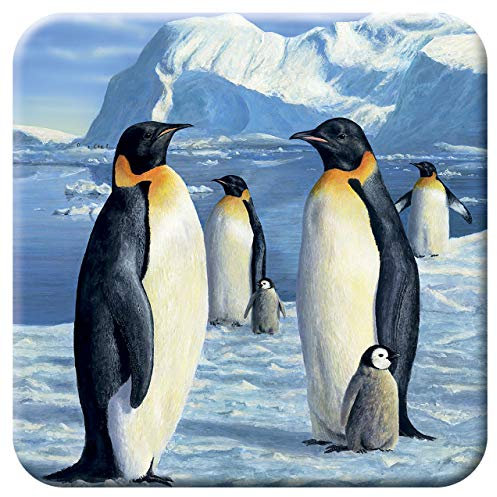 3D LiveLife Cork Coaster - Antarctic Majesty from Deluxebase. Lenticular 3D Cork Penguin Coaster. Non-slip drinks mat with original artwork licensed from renowned artist, Robert Hautman