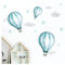 Little Deco Aufkleber Heißluftballons I Wandbild 139 x 70 cm (BxH) I Wolken Sterne Kinderzimmer Jungen Wandtattoo Mädchenzimmer Babyzimmer Mädchen Jungs Bilder DL538