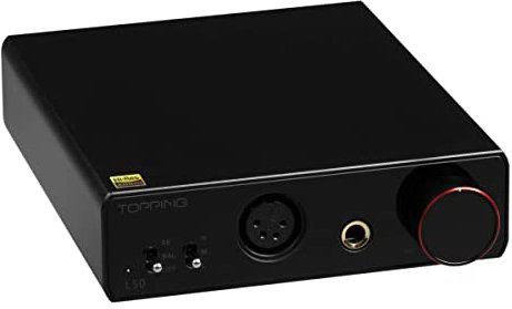 Topping L50 Verstärker NFCA Modul 0,3 uV Ultra Low Noise HiFi SE/BAL Eingang Bypass Ausgang Kopfhörerverstärker (Schwarz)