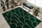 rugsx Exklusiv Emerald Teppich Glamour – Stilvoll, Art Deco Flaschengrün/Gold 200x290 cm Modern Teppich für Wohnzimmer