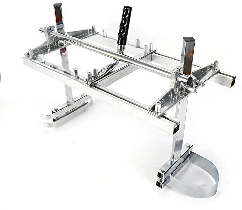 RibasuBB Sägebock für Kettensägen, 25 Zoll Kettensägenmühle Kettensäge Mühle 14-24 Kettensägenhalterung Sägewerk-Schnittholz Stirbt Beplankung Fräsen Aluminium Stahl Schweißen Sägewerk