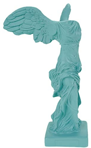 Kremers Schatzkiste Alabaster Nike Siegesgöttin von Samothrake Figur Skulptur 20 cm Türkis Siegesdenkmal