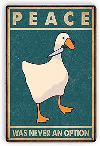 Metall-Blechschild For Peace was Never an Option, Vintage-Wanddekoration, Design für Cafés, Bars, Kneipen, Bierclubs, 30,5 x 20,3 cm