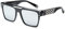 Philipp Plein Unisex Spp080 Sonnenbrille, Shiny Black, 55