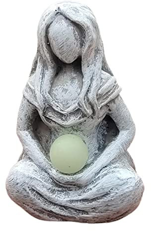Göttin Kunstharz Handwerk Ornament Mondgöttin Abstrakte Kunst Figur Mutter Erde Statue Garten Feen Statue Harz Elfen Gartenfigur Wasserdichte Harz GartenstatuenHausgarten-Statue-Skulptur Für Hof-Büro