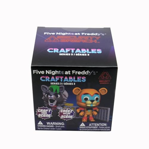Bizak Five Night at Freddys Diorama, Überraschungsbox mit 5 Sammelfiguren der FNAT-Protagonisten, Jede Box enthält 1 Figur und Basis (64333299)
