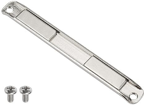 GRONGU Shower Door Magnet Replacement and Screws with Stainless Steel U-Channel Fit for Swinging Shower Doors & Pivot Shower Doors, Glass Shower Door Magnetic Strip, Shower Door Replacement Parts