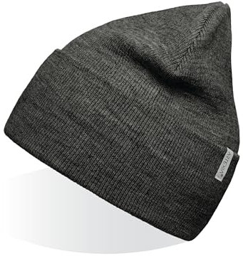 Artexia Mütze Herren und Mütze Damen Ökologisch aus Polywolle Beanie Mütze Unisex Wintermütze Strickmütze (Grau Melange Dunkel)