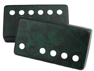 guyker Humbucker Tonabnehmerabdeckung (50 mm/52 mm Stangenabstand) - Cupronickel Bridge und Neck Pickups Rahmen Set Ersatzteile für Les Paul LP Style E-Gitarre, PC001-A, Schwarz Grün
