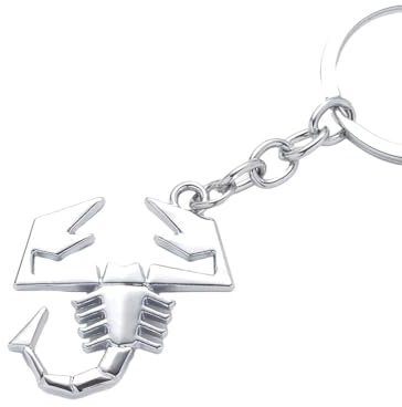 Auto Schlüsselanhänger Metall Kompatibel mit für Abarth FIAT Ducato 500 500L 124 Spider Coupe Panda - Geschenk für Männer Frauen Autozubehör,S-D