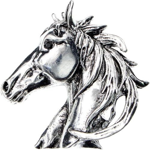 Pferdekopf Broschen Pin Horse Revers Pin Badge Vintage Animal Pin Punk Stil Stift Unisex Anzug Zubehör