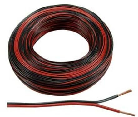 100MT CAVO ELETTRICO BIPOLARE PIATTINA PER ALTOPARLANTI ROSSO/NERO - 2x mmq.1