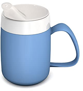 Ornamin Becher mit Trink-Trick mit Schnabelaufsatz, hellblau