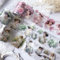 Aesthetic Washi Tape Set Sticker 3 Rolls,PET Tape Mädchen Blumen Scrapbooking Stickers,Decorative for Journaling,Bullet Journals,Planner,Arts for Crafts(Spring Girl Serie 1)