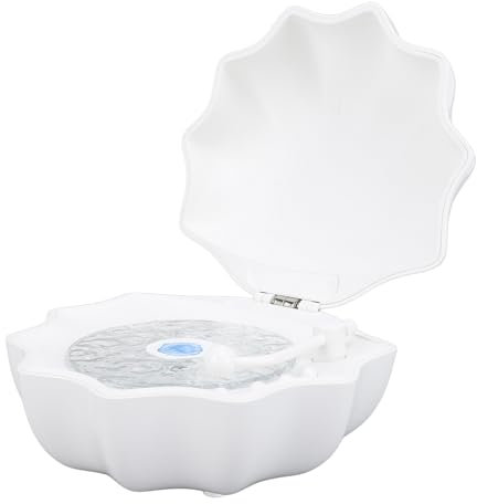 Dpofirs Shell-Lautsprecher, Tragbarer Mini-Lautsprecher Stereo, Musikprojektionslautsprecher, Leistungsstarker Bass, Tragbarer Miniatur-Desktop-Lautsprecher für das Heimbüro (White)