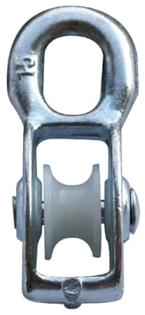 cyclingcolors 1x Umlenkrolle Seilrolle Stahl mit Nylonrolle für 5mm Seil Seilzug Universal Tragkraft 150kg Fitness