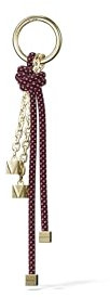 Michael Kors Charms Novelty Taschenanhänger mit gesprenkelter Kordel, goldfarbene Metallteile/Maulbeere