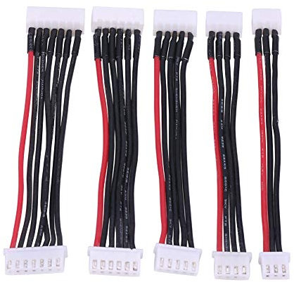 Lipo Balance Extension Kabel Silikondraht Blei RC Accessoire Männlich zum weiblichen Anschluss für 2s 3s 4s 5s 6s Lithium -Batterien 5pcs Set