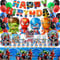 Hero Party Decorations, 101Pcs Hero Birthday Decorations, Movie Ballons Party Supplies with Ballon Cake Toppers Decorations, Happy Birthday Banner, Paper Cups Plates, Table Cloth